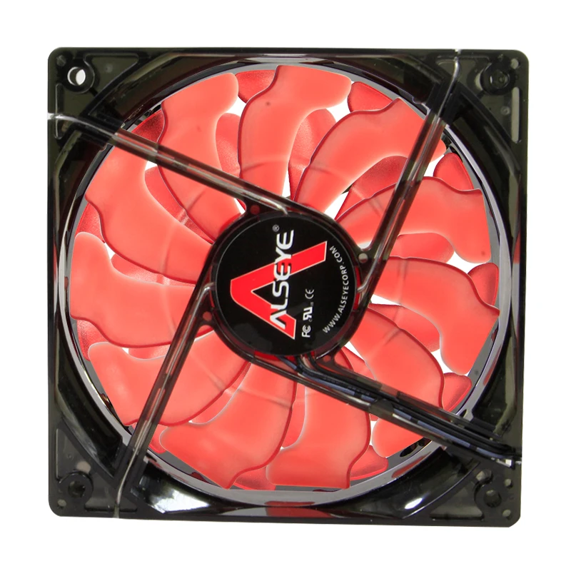 ALSEYE 120 мм вентилятор для компьютера DC 12 В 3pin 96CFM светодиодный охлаждения Cooler 1800
