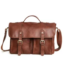 Из натуральной кожи Для мужчин сумки Бизнес Портфели Для мужчин сумка для ноутбука человек Винтаж Crossbody сумка мужской сумка портфель