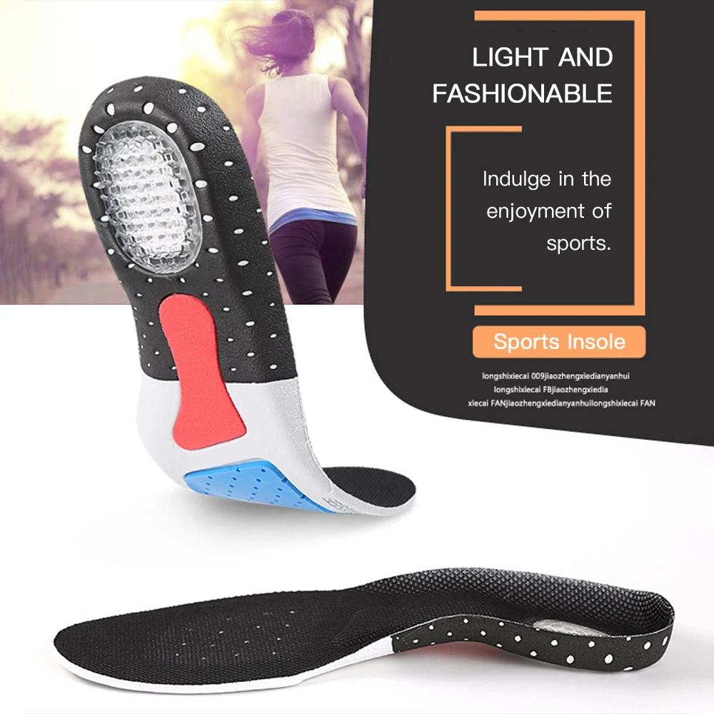 1 Pair Gel Orthotic Sport Running Insoles Insert Shoe Pad Arch Support Cushion