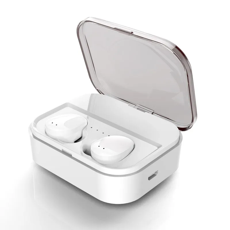 Мини беспроводные Bluetooth наушники стерео гарнитура с зарядной коробкой микрофон