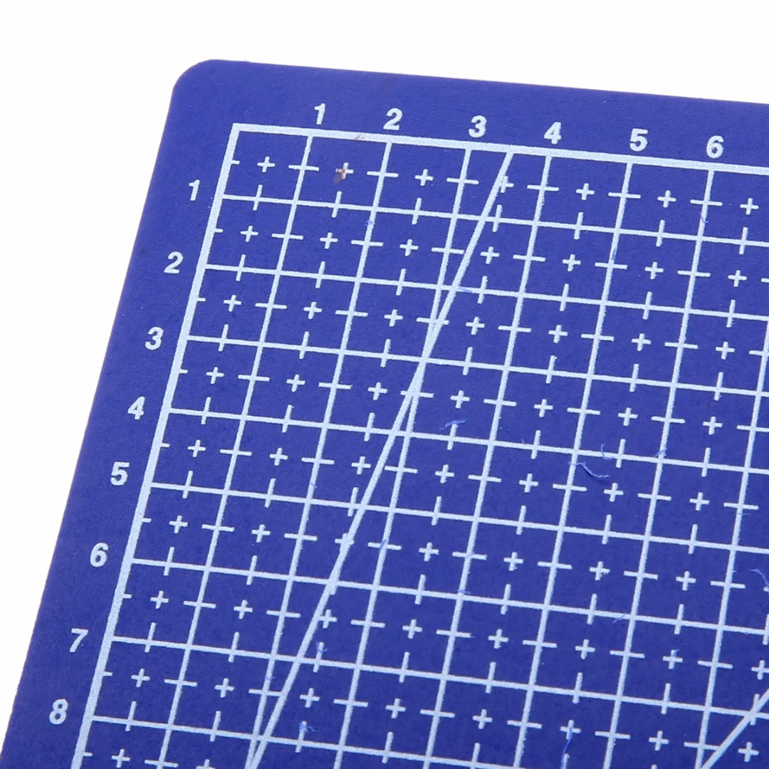 New Blue Plastic Cutting Mat A4 Grid Lines Self Healing Cutting Mat Craft Card Fabric Measure Leather Paper Board 30X22cm