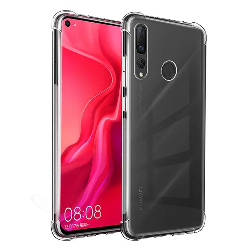 Qosea чехол для huawei Y6 Y7 2019 ультратонкий прозрачный тонкий силиконовый мягкий бант