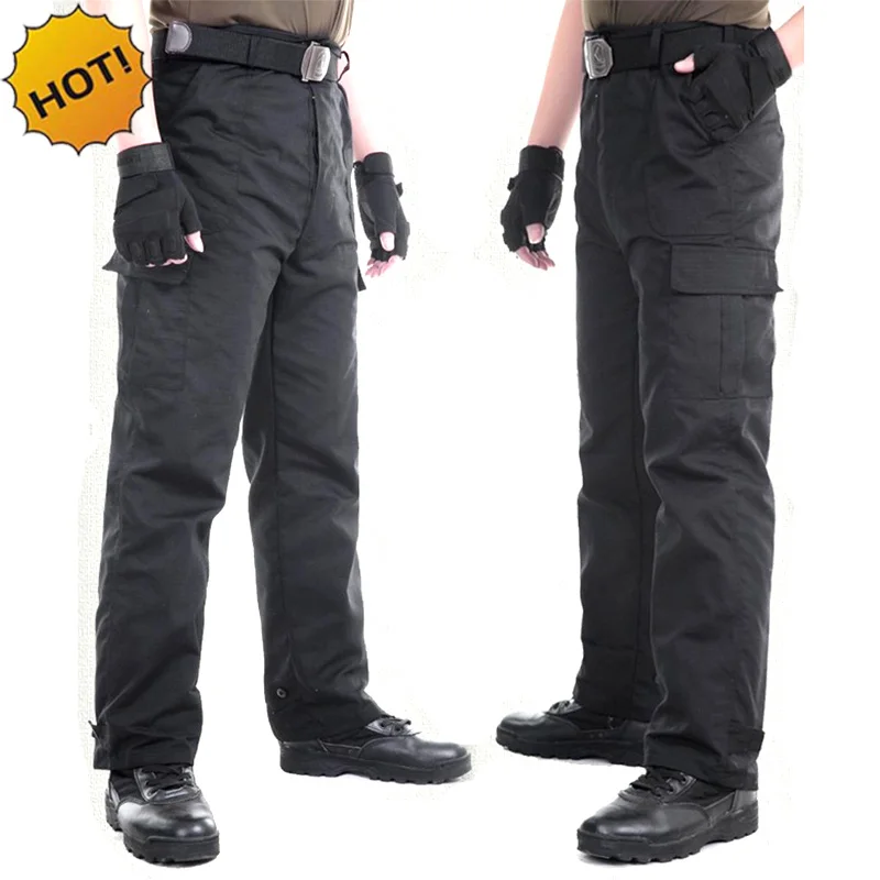 black security cargo pants