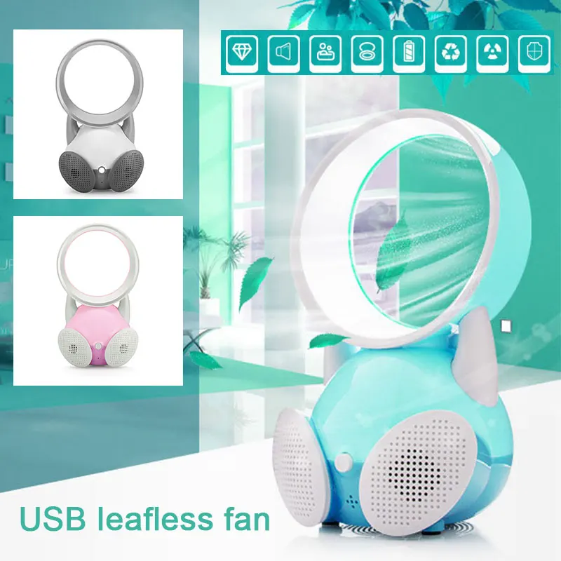 

Cute Bladeless Fan Gourd Shape Mini Fan Portable Cordless Mini Handheld Fan Handheld Mini Cooler Handy Fan for Home Office