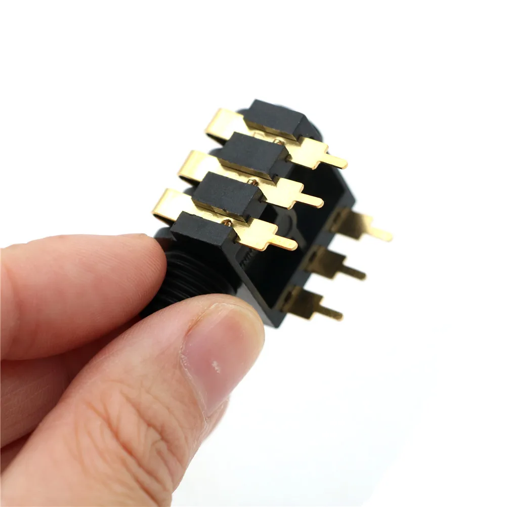5 шт./лот 1/" 6,35 мм разъем стерео аудио 6pin PCB панель крепление разъем для наушников гарнитура