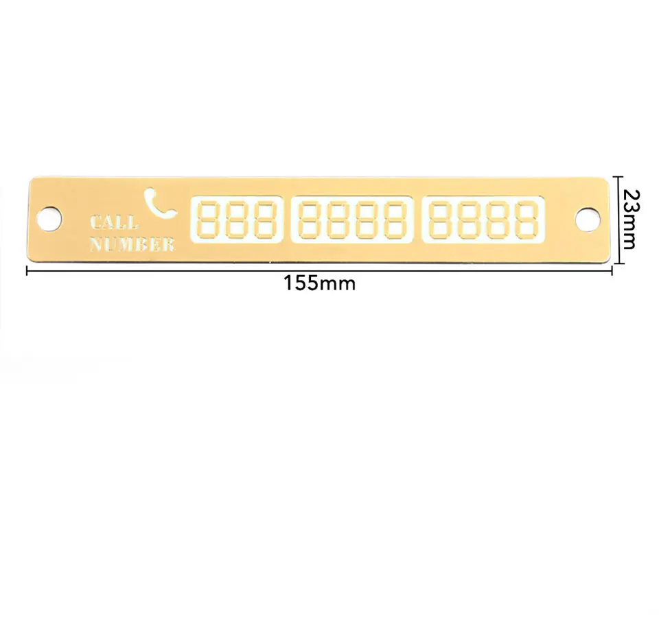 Night Light Temporary Car Parking Notification Card Telephone Number Plate Stickers Universal Auto Phone Number Card (2)