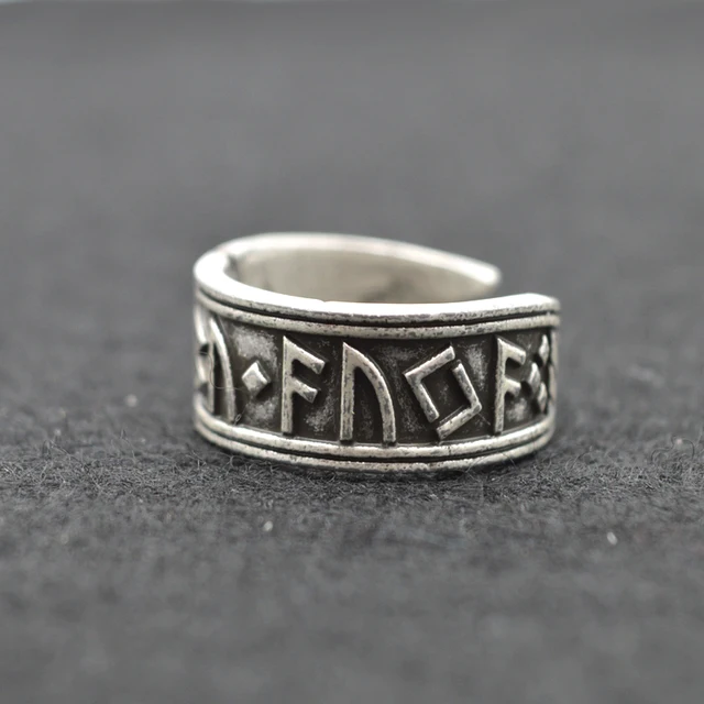 1pcs Antique Silver Viking Ring Nordic Rune Rings Handmade Men Adjustable Rings 1pcs Antique Silver Viking Ring Nordic Rune Rings Handmade Men Adjustable Rings