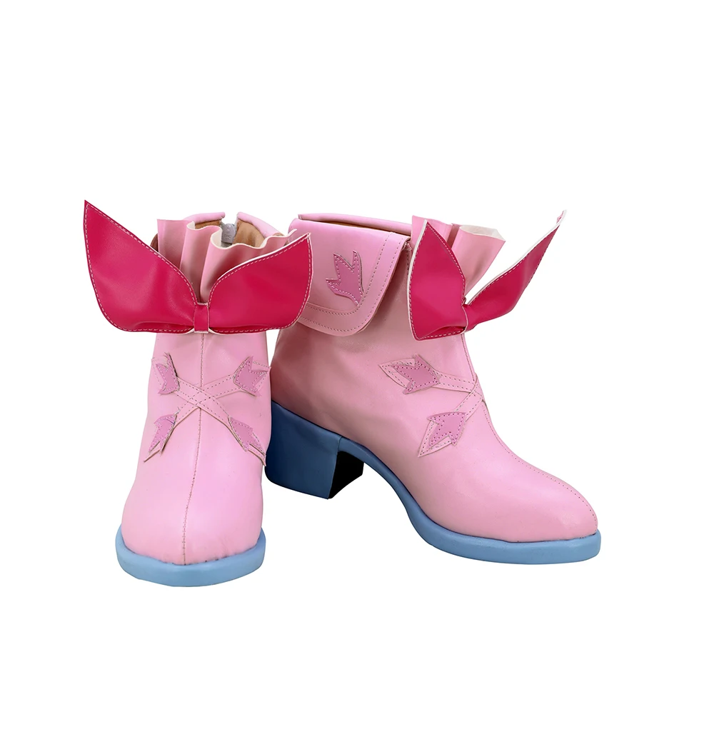ELSWORD Laby 2nd Path Cosplay Boots Pink Shoes Custom Made (2)