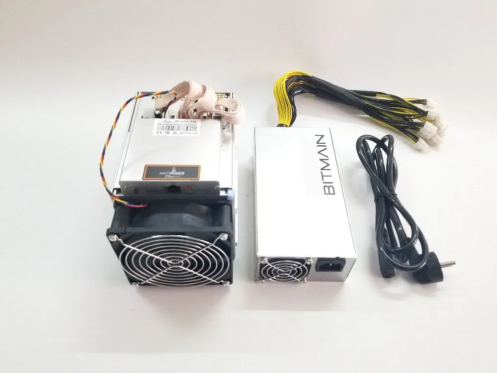 Б/у ZCASH Miner Antminer Z9 Mini 10k Sol/s 300W с Bitmain APW3 1600W PSU Asic Miner Equihash ZEN ZEC BTG Miner