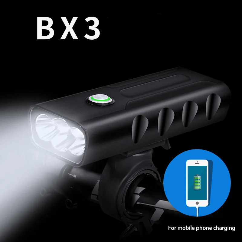 BX2/BX3 USB Перезаряжаемый велосипедный фонарь на переднем руле светодиодный фонарик