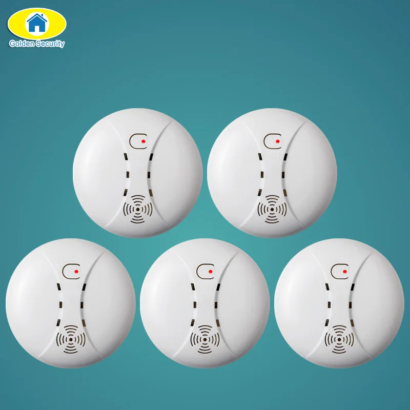 Golden Security 5Pcs Wireless Smoke Detector Fire Sensor ...