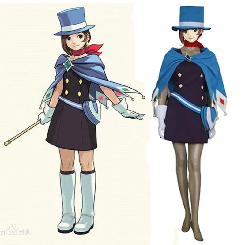 Ace Advocator Phoenix Wright Gyakuten Saiban 4 Trucy Wright Costume Cosplay