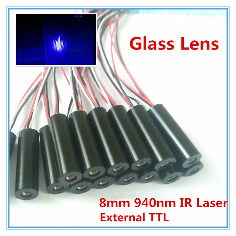 

External TTL 8mm 940nm 1mW 5mW 10mW 50mW IR Laser Diode Module Dot Industrial Grade APC Driver