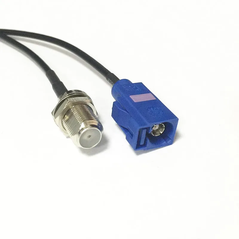 

New F Female Jack  Switch FAKRA C female pigtail cable RG174  Wholesale 20CM 8" Adapter