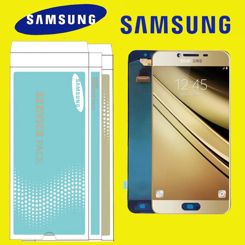 

ORIGINAL 5.2'' Replacement for SAMSUNG GALAXY C5 C5000 LCD Display Touch Screen Digitizer Assembly with SERVICE PACK
