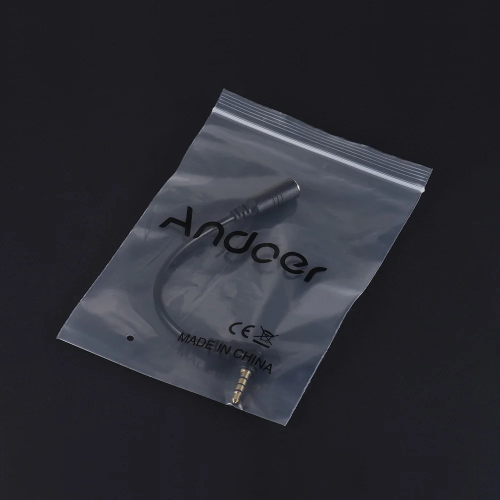 Andoer EY S04 3 5 мм полюса TRS Female to 4 TRRS Мужской Микрофон адаптер кабель аудио стерео