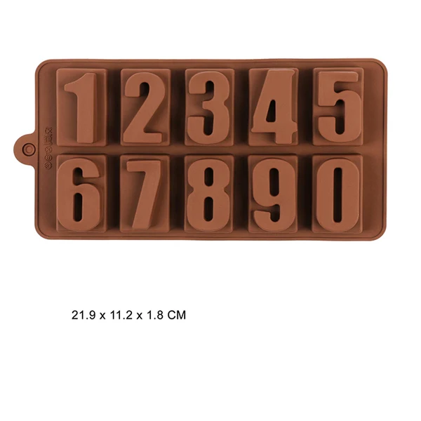 Silicone Chocolate Molds English Letters Number Symbol Alphabet Silica gel Cake Moulds White Block Fondant Cake Decorating Tools - Цвет: B