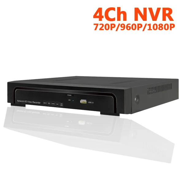 

CCTV NVR For IP Cam Support 4Ch 720p/960p/1080p Onvif 1U HDMI Network recorder For Security IP Camera P2P Operation