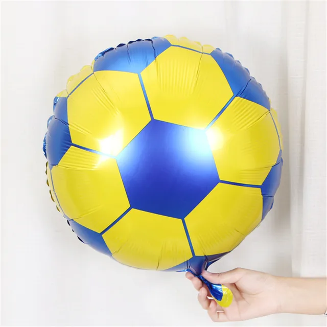 10pcs/lot 18inch Soccer Ball Helium Foil Balloon Round Football Mylar