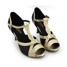 Для женщин Бальные Туфли для латинских танцев женские Salsa социальных вечерние Танго Обувь для танцев каблуки 7,5 см замши подошва 1613