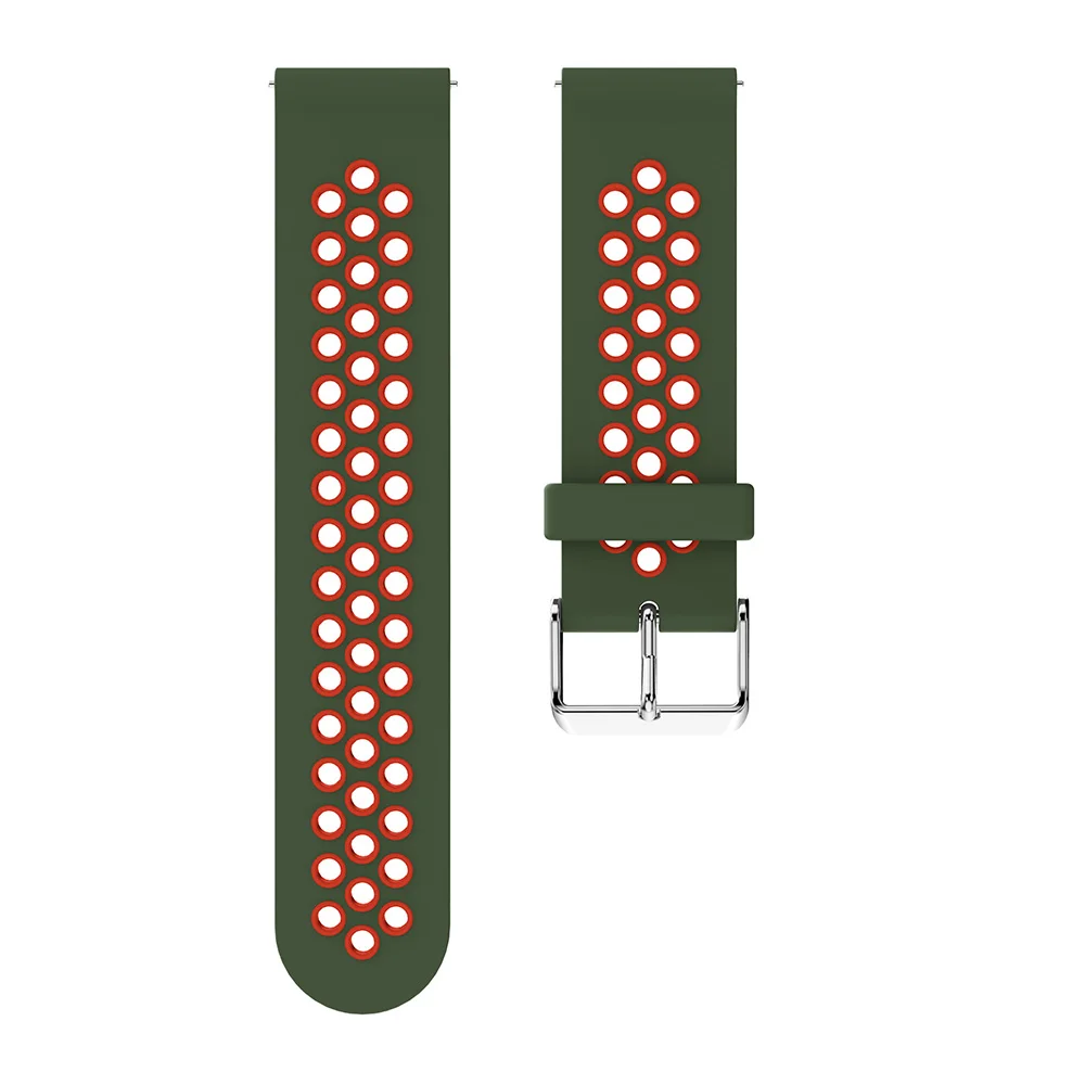 22 мм силиконовый наручный ремешок для huawei Watch GT ремешок Замена для samsung gear S3 Frontier классические часы ремешок дышащий браслет
