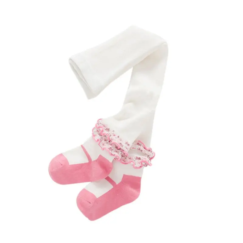 Новые зимние хлопковые носки с рисунком с длинными детские колготки для девочек с цветочным рисунком Повседневное колготки принцессы 4 цвета S2