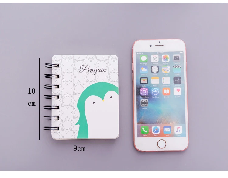 Cute Pocket book Mini coil notebook Kawaii Animal notepad 80 sheet Blank paper memo agenda Diary Stationery Office School 01720