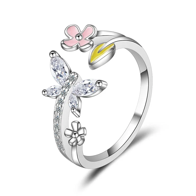 

Fashion Jewelry Hot Woman Dating Finger Band Ring Solid 925 Sterling Silver Shiny Cubic Zirconia Rings for Party Gift for Her