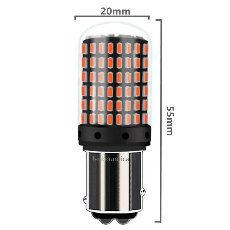 2 шт. 1157 BAY15D P21/5 Вт супер яркий 2000Lm 144 Автомобильный светодиодный SMD Тормозной фонарь дневной ходовой светильник поворотники лампы красный желтый белый