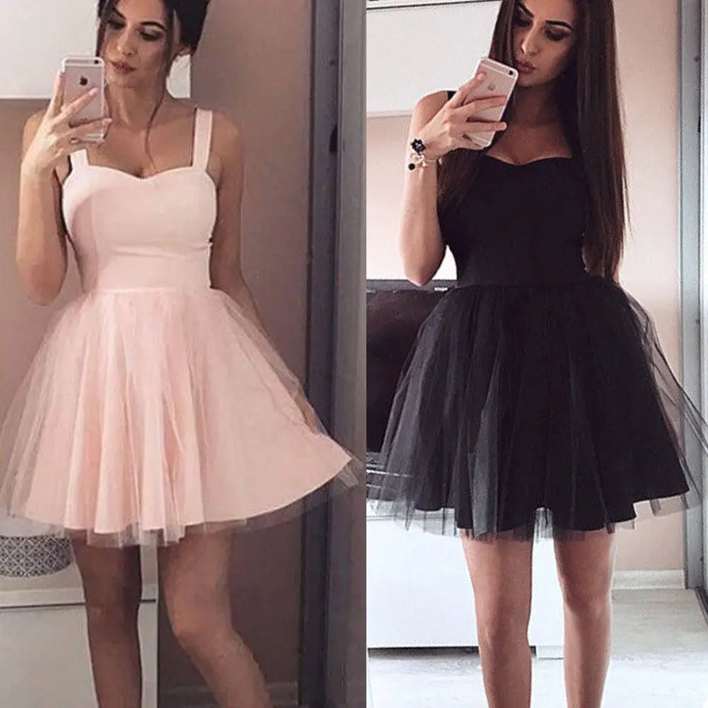 2019 summer New Women strap Sleeveless Evening Party tulle Dress Short Mini Dress elegant female solid ball gown short dresses 2019 summer New Women strap Sleeveless Evening Party tulle Dress Short Mini Dress elegant female solid ball gown short dresses