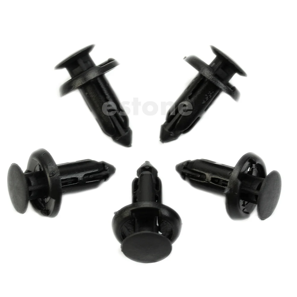 

10Pcs 8mm Hole Black Plastic Rivet Car Door Push Clip for Toyota
