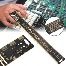 25 см 1" Многофункциональный PCB линейка, измерительный инструмент резистор микросхема конденсатора IC электронные прямые инженерно линейка