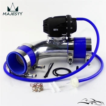 

2''50mm 90 degree Flange Pipe +SQV Blow Off Valve BOV IV 4 black + BLUE silicone Hose kit