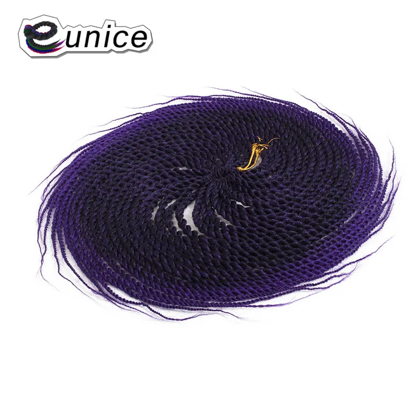 Eunice 18 22 дюймов 26 корней/упаковка Сенегальские вьющиеся волосы крючком косички 12 цветов кроше с Омбре волосы высокотемпературные волоконные плетения
