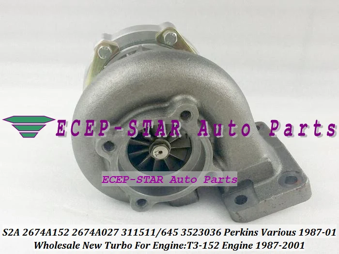 TURBO S2A 2674A152 2674A027 311511 3523036 311645 Turbocharger for Perkins Various 1987-2001 T3-152 Engine (3)