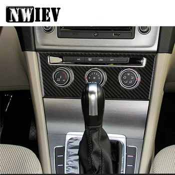 

NWIEV Car Styling Stickers For Volkswagen VW Golf 7 GTI R GTE GTD MK7 2013-16 2017 LHD Carbon Fiber Consle AC Switch Accessories