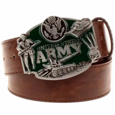 Крутой мужской кожаный ремень с металлической пряжкой Американский армейский Стиль солдат панк ремни в стиле рок утрированный пояс хип-хоп пояс