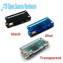Framboesa pi zero acrílico caso 3 cores caixa escudo transparente preto azul acrílico caixa caixa clara para rpi zero