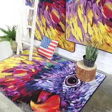 Для рисования маслом и акварелью льняной коврик для гостиной мультфильм попугай нескользящий коврик для детей играть домашний декоратор Коврики для пола