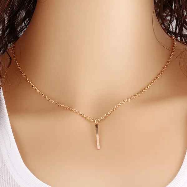 

free Shipping 2018 Hot New Women's European And American Fashion Minimalist Alloy Chain Necklace Best Gift Wholesale