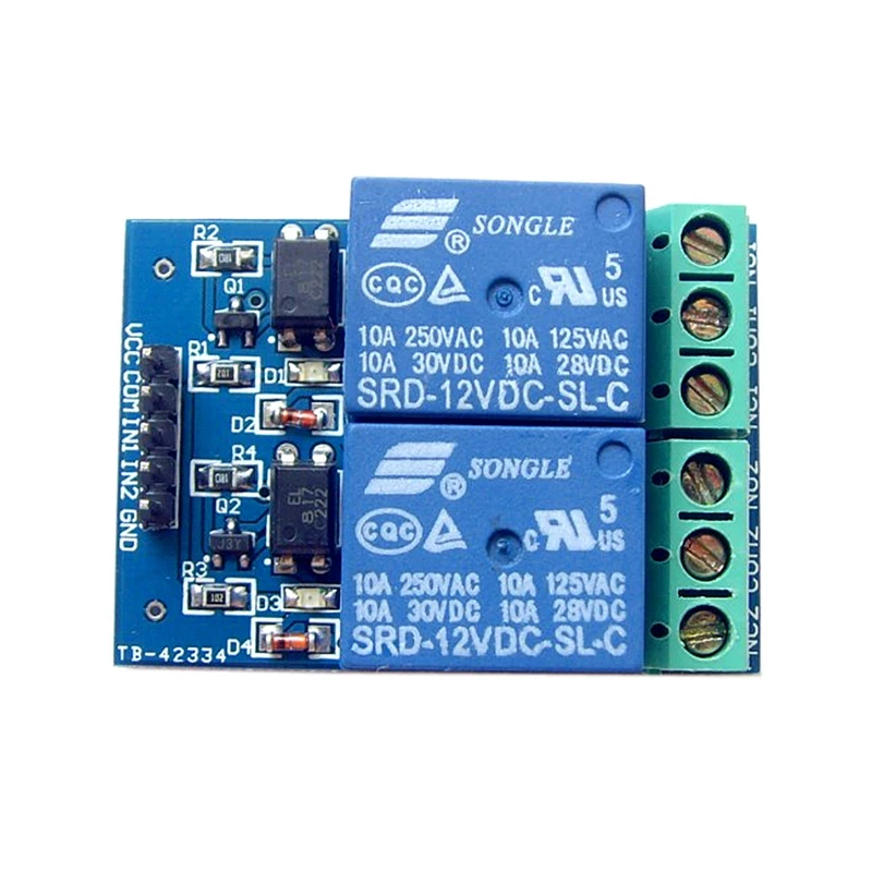 

High Quality Hot Sale 12V 10A 2 Channel Relay Module With Optocoupler For PIC AVR DSP ARM Arduino New 2019