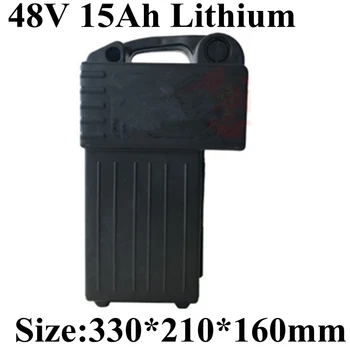 

Slide case 48v 15Ah lithium battery 48v 20Ah electric bike ebike 1000w 500w bbs motor scooter + 3A charger handle Free shipping