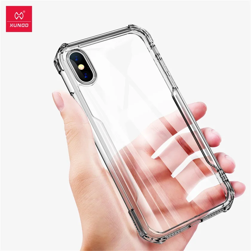 Для iPhone 7 7plus 8 Plus X XS MAX XR XUNDD акриловый ТПУ защитный бампер для телефона + 2.5D