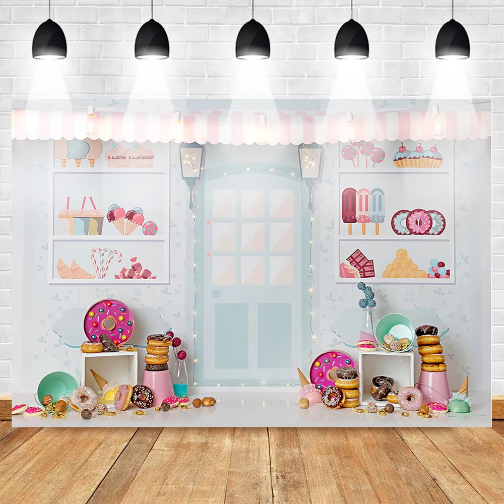

Mehofoto Candy Bar Sweet Girl Photo Background Birthday Party Photography Backdrops Sweet Shoppe Cake Table Banner Decoration