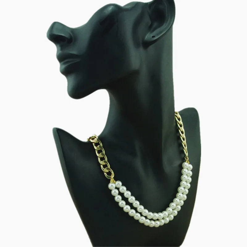 European and American trade new summer wild simple pearl double short paragraph beaded necklace C1293 | Украшения и аксессуары