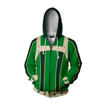 

[STOCK] 2018 Anime My Hero Academia Asui Tsuyu Battle Hoodies Printing Jacket Cosplay costume For Halloween Free Shipping New.