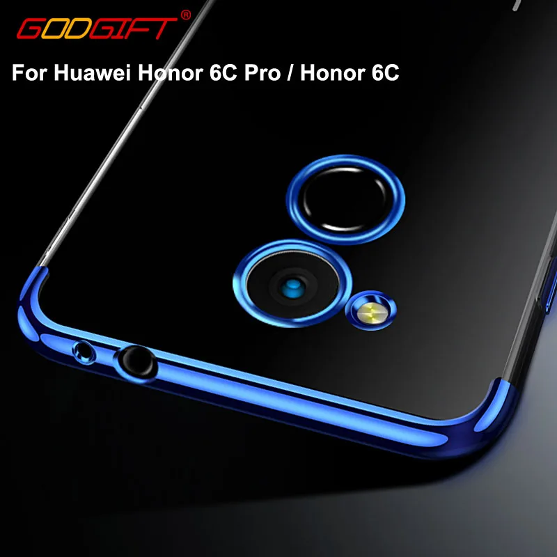 Чехол GodGift для Huawei Honor 6C Pro роскошный силиконовый мягкий чехол задняя крышка чехлы