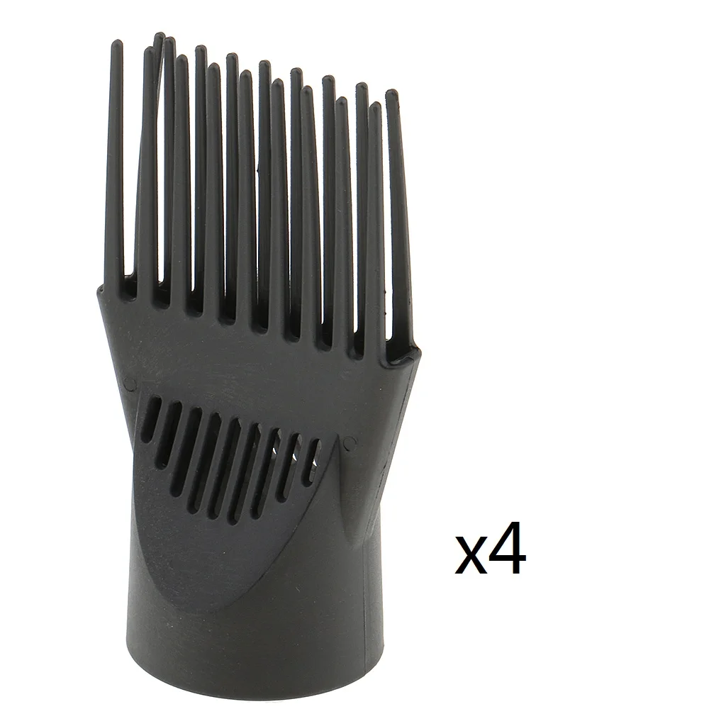 

4pcs Universal Hairdresser Salon Hair Dryer Diffuser Wind Blow Cover Comb Attachment Nozzle for Straight Hair