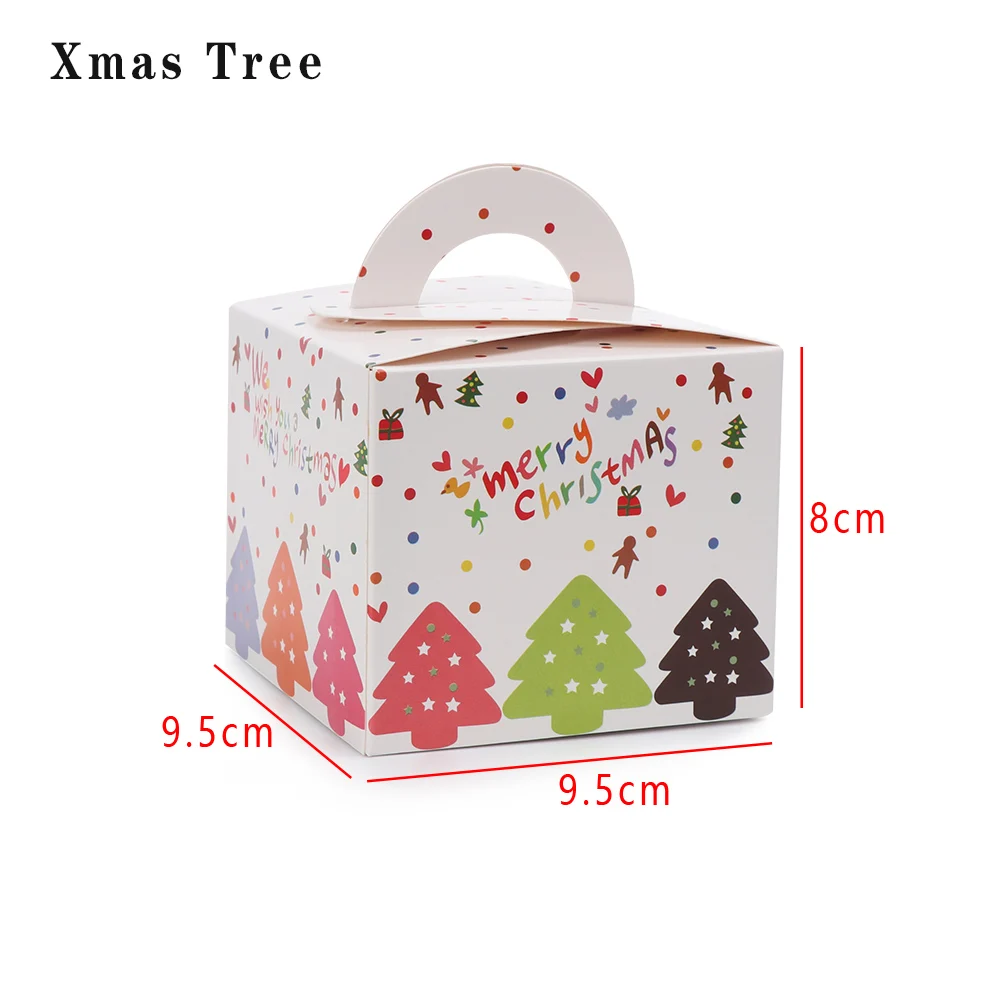 5 шт./упак. красиво сложенные Красочные Рождественская коробка для яблок банка для сахара для хранения орнамент Рождественский подарок коробка вечерние поставки