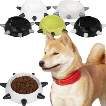 

Cute Rivets ABS Pets Bowl Food Water Feeding Plate Portable Plastic Bowl Dish for Dogs Cat Water Feeder Dish 50MC21